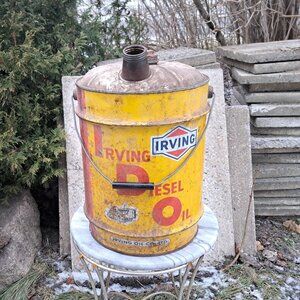 Vintage Irving 5 Gallon IDO Diesel Oil Can